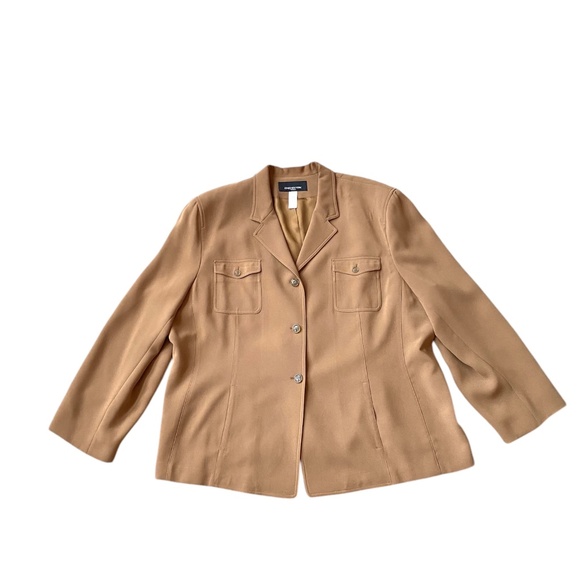 Jones New York Brown Loose Fit Blazer Jacket Plus Size 24W Womens - Picture 7 of 8